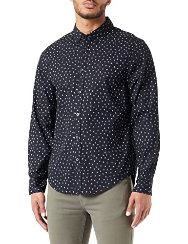 MUSTANG Herren Clemens Shirt Hemd, AOP Black 12425, 3XL von MUSTANG