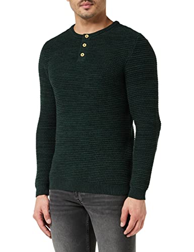 MUSTANG Herren Emil C Henley Pullover, Green Gables 6432, XL von MUSTANG