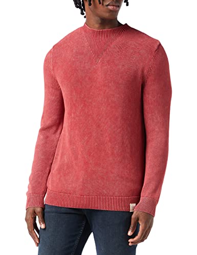 MUSTANG Herren Emil C Washed Pullover, Rhubarb 7194, L von MUSTANG