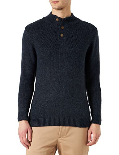 MUSTANG Herren Emil H Henley Pullover, Navy Blazer 5324, M von MUSTANG