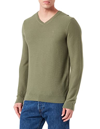 MUSTANG Herren Emil V Basic Pullover, Four Leaf Clover 6352, XL von MUSTANG