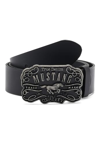 MUSTANG Leather Belt W100 Black von MUSTANG