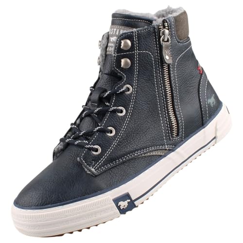MUSTANG Herren High Top Sneaker Blau EU 44 von MUSTANG