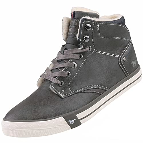 Mustang Herren High Top Sneaker gefüttert Grau, Schuhgröße:EUR 49 von Mustang