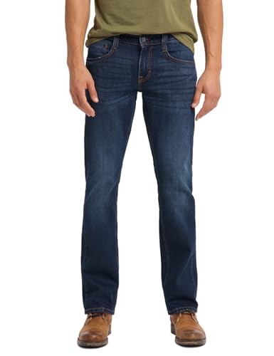 MUSTANG Herren Jeans Hose Oregon Bootcut Männer Jeanshose Denim Stretch Baumwolle Blau Schwarz W30 W31 W32 W33 W34 W36 W38 W40, Größe:W 32 L 32, Farbe:Dark Blue Denim (982) von MUSTANG