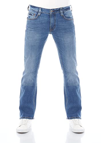 MUSTANG Herren Jeans Hose Oregon Bootcut Männer Jeanshose Denim Stretch Baumwolle Blau Schwarz W30 W31 W32 W33 W34 W36 W38 W40, Größe:W 32 L 36, Farbe:Medium Blue Denim (682) von MUSTANG