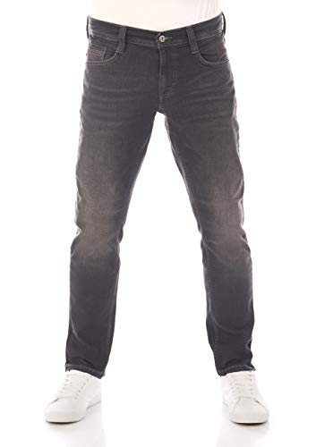 MUSTANG Herren Jeans Oregon Tapered Fit Stretch Denim Hose 99% Baumwolle Blau Grau Schwarz W30 - W40 (32W / 36L, Denim Black (883)) von MUSTANG
