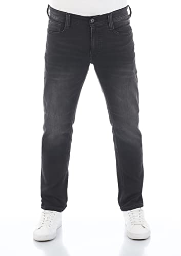 MUSTANG Herren Jeans Real X Oregon Tapered K Stretchhose Jeanshose Männer Denim Men Baumwolle Blau Schwarz Grau, Größe:W 32 L 36, Farbauswahl:Black Denim (881) von MUSTANG