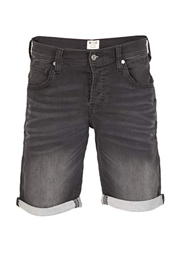 MUSTANG Herren Jeans Shorts Chicago Real X Regular Fit Taschen Jeans Sommer Shorts Basic Kurze Hose Sweathose Stretch Denim Bermuda Grau w30, Größe:W 30, Farbe:Dark Grey Denim (881) von MUSTANG