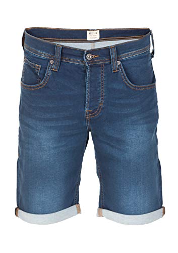 MUSTANG Jeans Shorts Herren Stretch Kurz Regular Fit Chicago Real X Kurze Hosen Sommer Denim Einfarbig Blau w30, Größe:W 30, Farbe:Denim Mid Blue (682) von MUSTANG