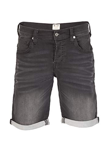 MUSTANG Herren Jeans Shorts Chicago Real X Regular Fit Taschen Jeans Sommer Shorts Basic Kurze Hose Sweathose Stretch Denim Bermuda Grau w32, Größe:W 32, Farbe:Dark Grey Denim (881) von MUSTANG
