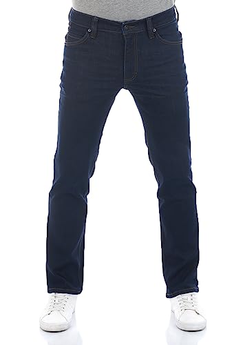 Mustang Jeans Herren Stretch Straight Fit Tramper Jeanshose Hose Denim Blau w34, Farbe:Super Dark (1014412-5000-943), Größe:34W / 32L von Mustang