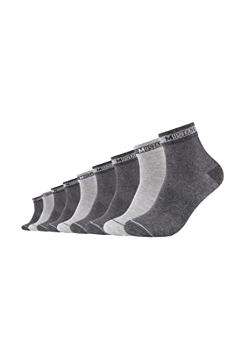 MUSTANG Herren Kurzsocken 9er Pack 39/42 dark grey mix von MUSTANG