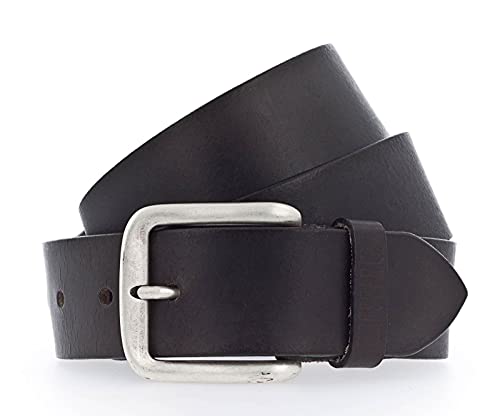 MUSTANG Herren Ledergürtel MG2018R01Z Jeansgürtel Echt Leder 40mm Gürtelbreite LEATHER BELT 115 120 125 130 cm Gürtellänge Braun, Größe:120cm, Farbe:Dunkelbraun (691) von MUSTANG