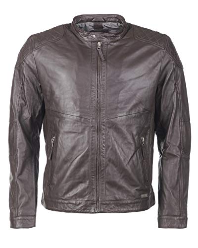 MUSTANG Herren Lederjacke Max Dark Brown 5XL von MUSTANG