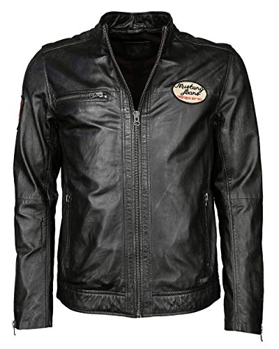 Mustang Herren Lederjacke Varberg Dunkelbraun M von Mustang