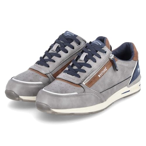 MUSTANG Herren Low Sneaker Low Top 4154316 Grau, Groesse:48 EU von MUSTANG