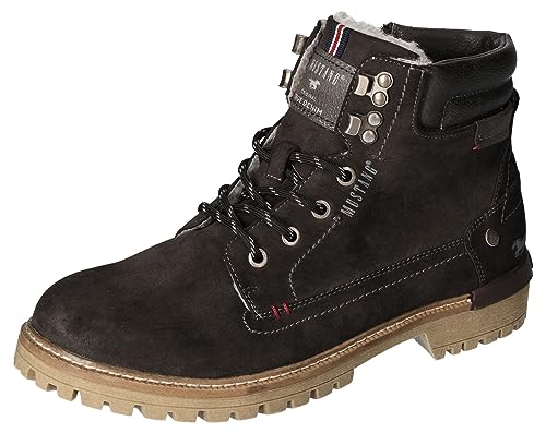 MUSTANG Herren Schnürstiefel in Grau, Größe 48 von MUSTANG