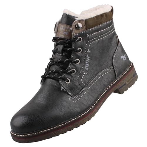 MUSTANG Herren Stiefel gefüttert Graphit EU 43 von MUSTANG