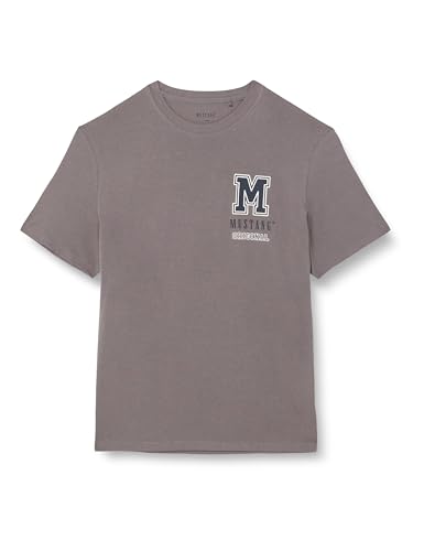 MUSTANG Herren Style Alex C Print T-Shirt, Charcoal Gray 4063 von MUSTANG