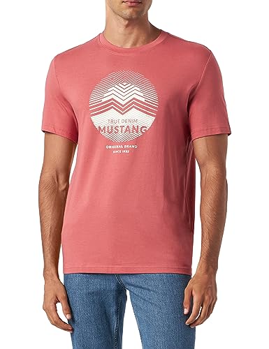 MUSTANG Herren Style Alex C Print T-Shirt, Dusty Cedar 8268, S von MUSTANG