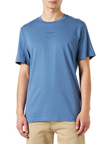 MUSTANG Herren Style Alex C Print T-Shirt, Moonlight Blue 5169, L von MUSTANG