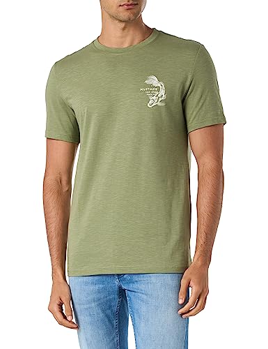 MUSTANG Herren Style Alex C Print T-Shirt, Oil Green 6273, XL von MUSTANG