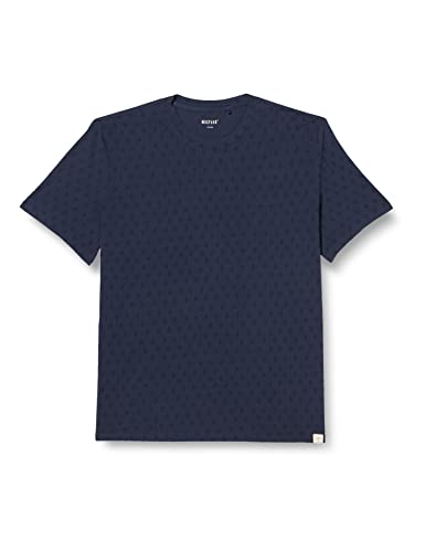 MUSTANG Herren Style Alex C Aop T-Shirt Westlich, Gestreifte Elemente auf der Oberseite D Blau, XXL von MUSTANG