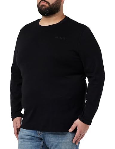 MUSTANG Herren Style Anton B Basic T-Shirt, Black 4142 von MUSTANG