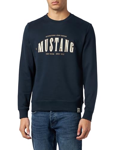 MUSTANG Herren Style Ben Crewneck Sweatshirt, Carbon 4135, 3XL von MUSTANG