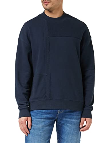 MUSTANG Herren Style Ben Patchwork Cn Pullover, Outer Space 5330, 3XL von MUSTANG