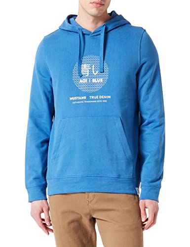 MUSTANG Herren Style Bennet H Print Kapuzenpullover, Delft 5234, 3XL von MUSTANG