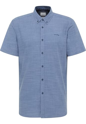 MUSTANG Herren Style Berkeley Hemd Mit Button-Down-Kragen, Middle Blue Two Tone 12722, XL EU von MUSTANG