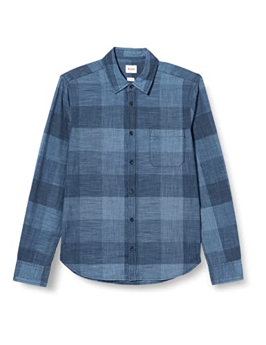 Mustang Herren Style Casper Slub Check Klassisches Hemd, 2311-dd3-Slub blau, XXL von MUSTANG