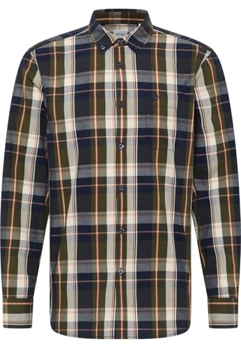 MUSTANG Herren Style Chester Button-Down-Arbeitshemd, Green Multi Check 12644, 3XL von MUSTANG
