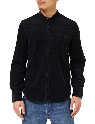 MUSTANG Herren Style Clemens Corduroy SH Klassisches Hemd, Black 4142, 6XL Grande Taille von MUSTANG