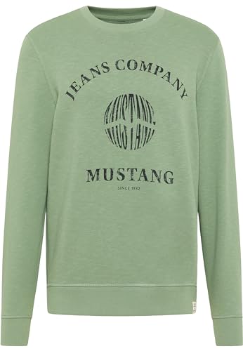MUSTANG Herren Style Clio Sweatshirt, Hedge Green 6336, XL von MUSTANG