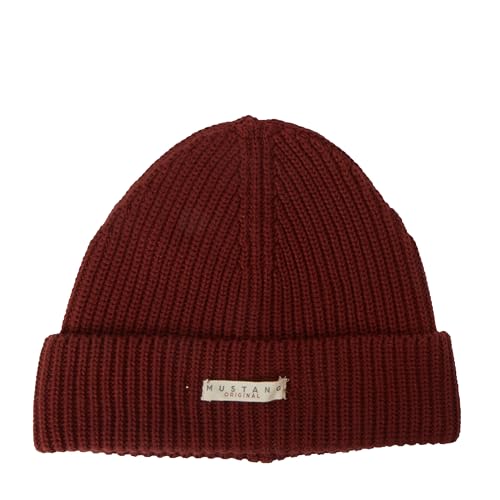 MUSTANG Herren Style Finn Fisherman Beanie-Mütze, Russet Brown 8338 von MUSTANG