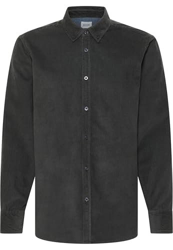 MUSTANG Herren Style Iowa Button-Down-Arbeitshemd, Pirate Black 4088, L von MUSTANG