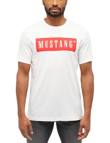 Mustang Herren T-Shirt Austin - Regular Fit S-3XL Weiss Schwarz Gün Baumwolle, Größe:S, Farbe:Cannoli Cream 2084 Mustang Herren T-Shirt Austin - Regular Fit S-3XL Weiss Schwarz Gün Baumwolle, Größe:S, Farbe:Cannoli Cream 2084 von MUSTANG