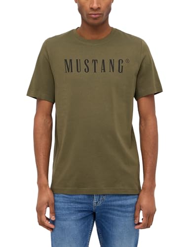 MUSTANG Herren T-Shirt Austin - Regular Fit S-3XL Weiss Schwarz Gün Beige Rot Grau Baumwolle, Größe:XXL, Farbe:Sea Turtle 6529 von MUSTANG