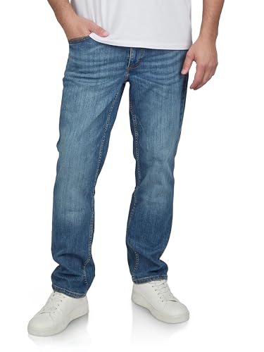 MUSTANG Jeans Herren Stretch lang Straight Fit Washington Jeanshose Hose Denim, Länge:36L, Farbe:Denim Blue (1016081-5000-313), Weite:32W von MUSTANG