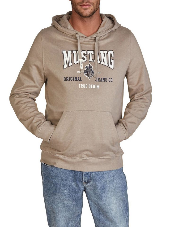 MUSTANG Kapuzenpullover Herren Printed Hoodie Bennet Regular Fit Streetware Sweatshirt mit Kapuze von MUSTANG