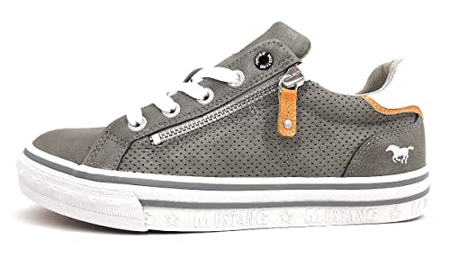 MUSTANG Kinderschuhe Burschen Halbschuhe Sneaker Grau Freizeit, Schuhgröße:36 EU von MUSTANG