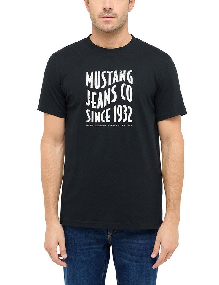 MUSTANG Kurzarmshirt Style Austin mit Logo-Print von MUSTANG