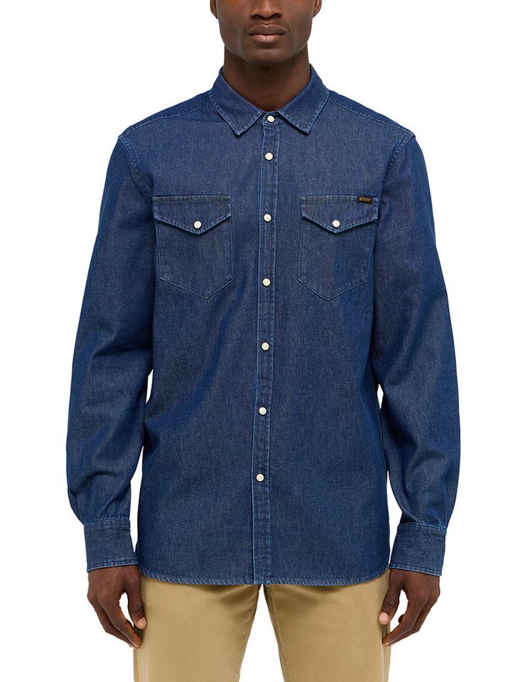 MUSTANG Langarmhemd Style Duver Jeansoptik mit aufgesetzten Brusttaschen von MUSTANG