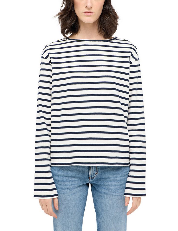 MUSTANG Langarmshirt Style Sutton mit Streifen Muster von MUSTANG
