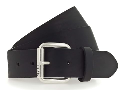 MUSTANG Leder Gürtel 40mm Leather Belt W105 Black schwarz von MUSTANG