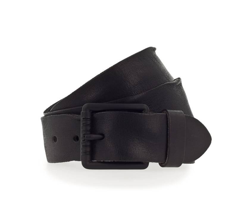MUSTANG Ledergürtel gefinishtes Vollleder in Used-Optik, geschwärzte Schnalle, 4 cm von MUSTANG