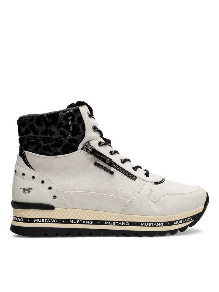 MUSTANG Mustang Schnürschuhe Damen 1364-503 Weiß Schnürboots von MUSTANG